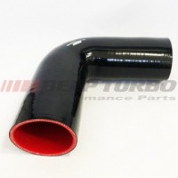 MANGUEIRA SILICONE PRETO 90º X 2.1/2"